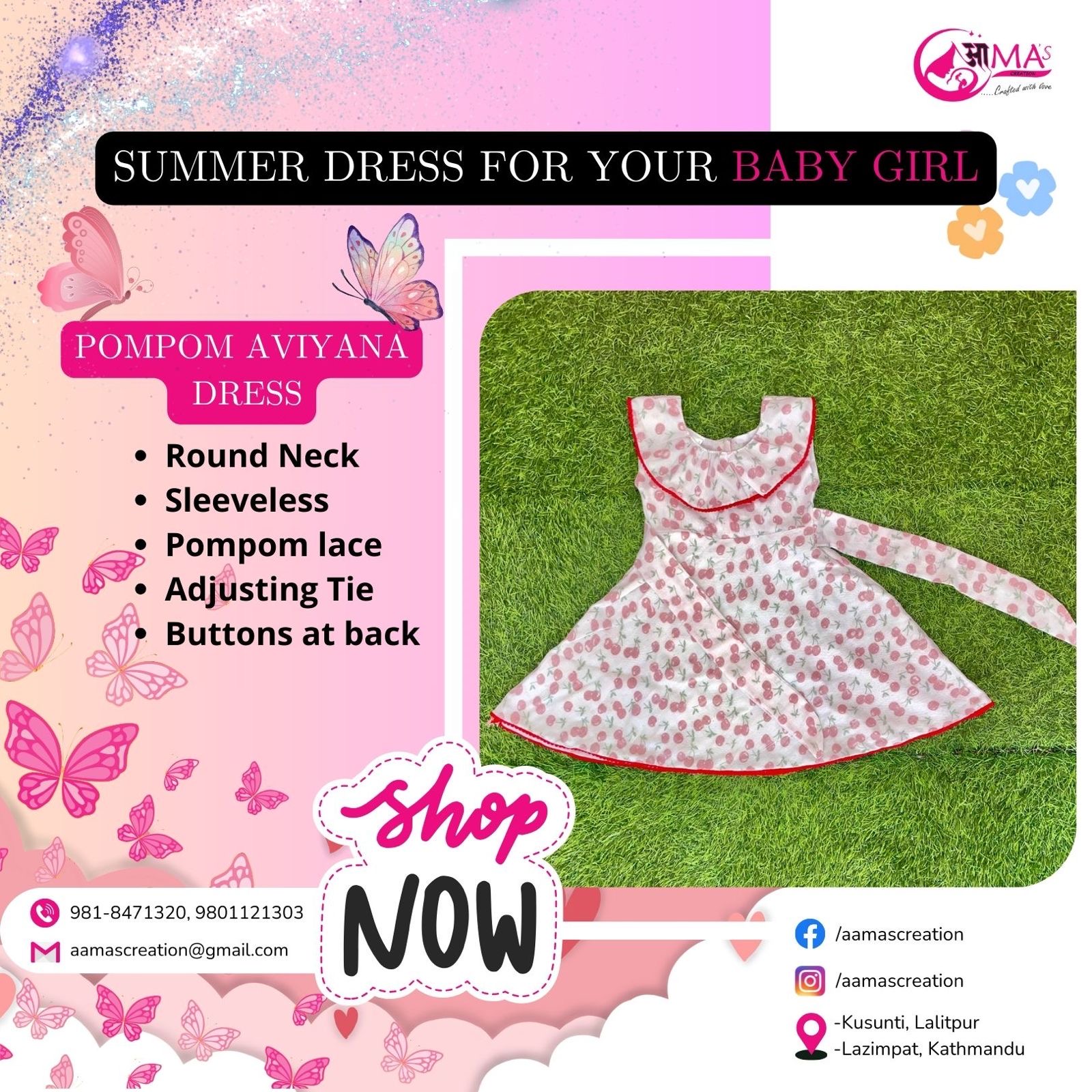 Pompom Aviana Summer Dress