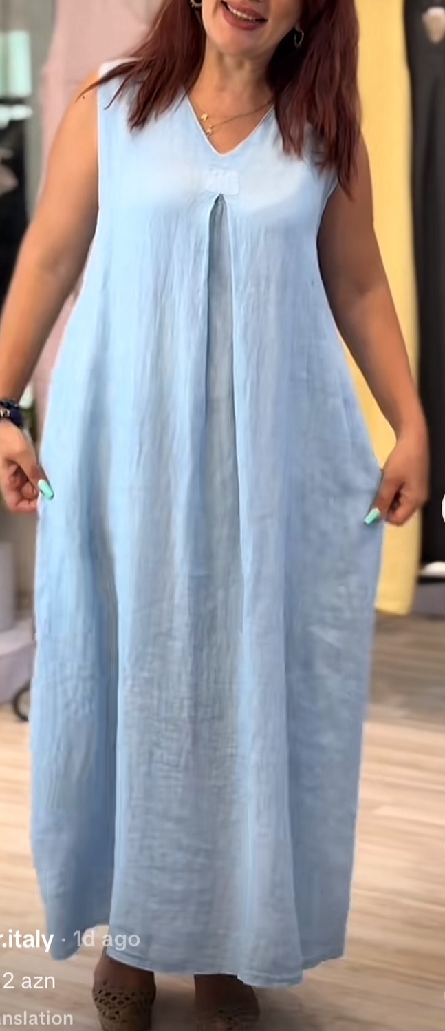 Cotton Knee length One Piece Dress